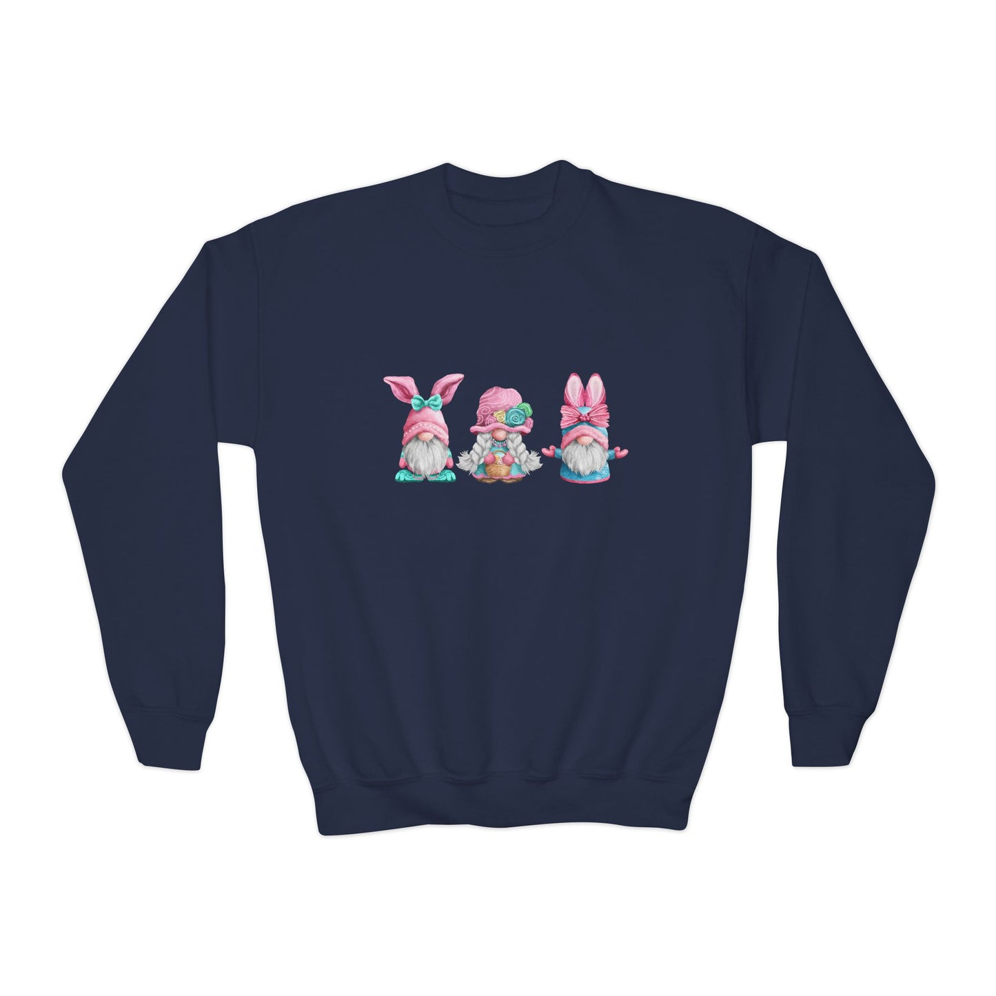 Happy Easter Pastel Gnomes In Bunny Ears Sweatshirt, Cute Spring Gnome Top for Kids