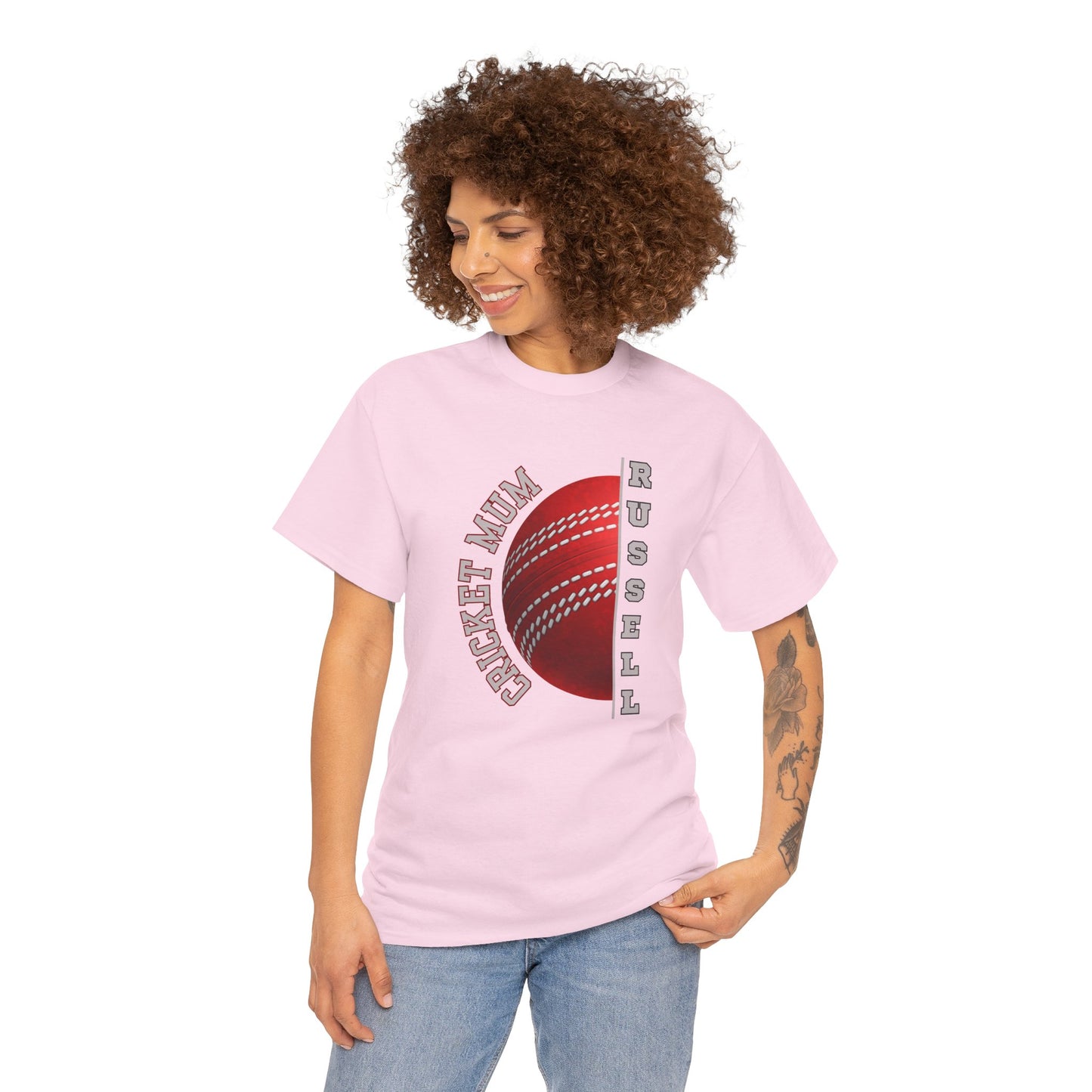 Personalised Cricket Mum T Shirt, Custom Name Gift for Cricket Loving Mothers