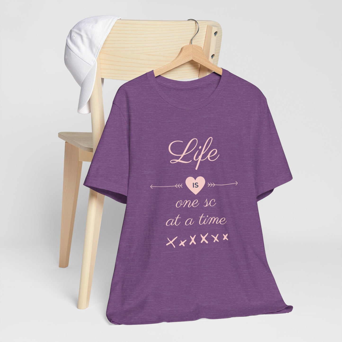 Life Is One Single Crochet at a Time Unisex Tee
