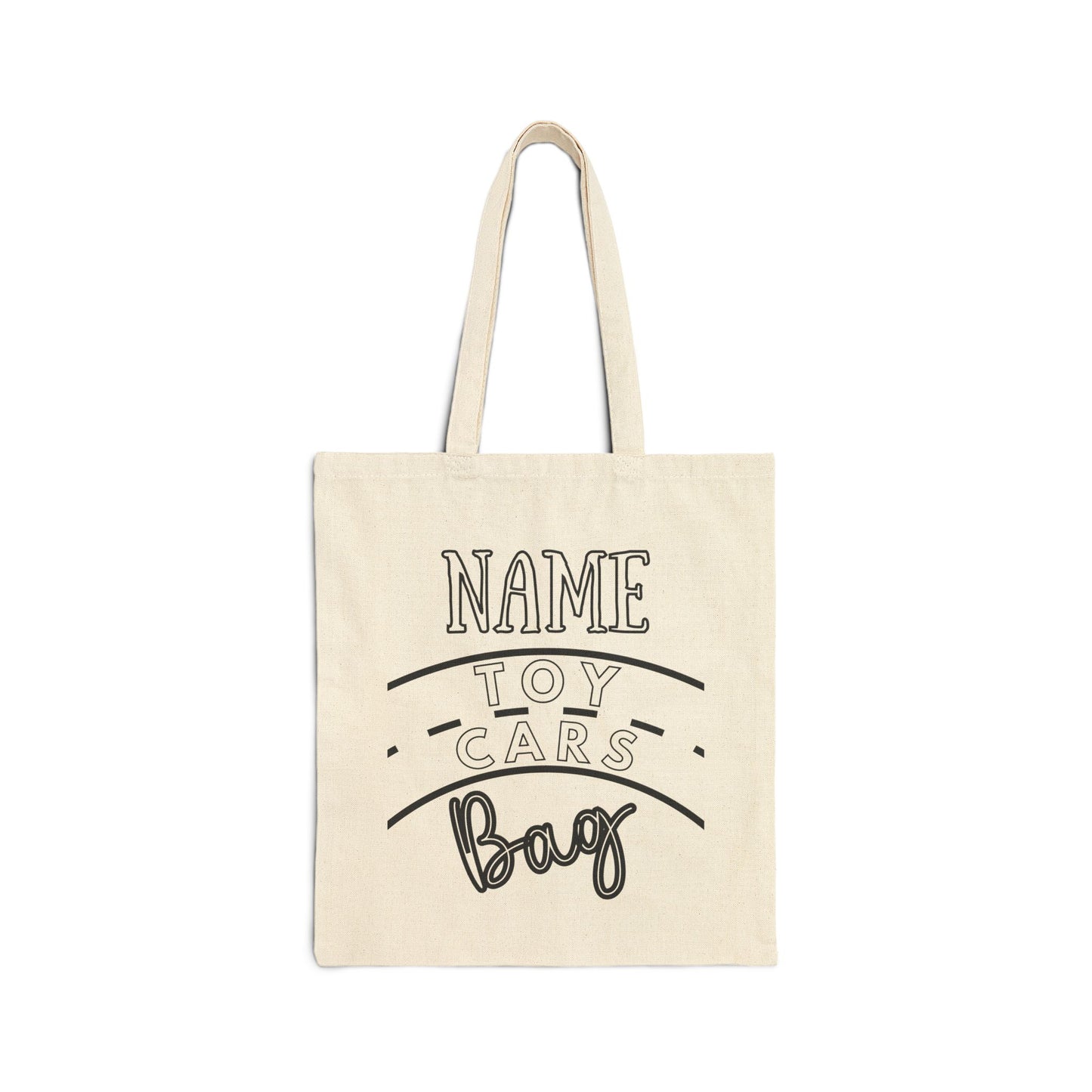 Coloring In Personalized Canvas Tote Bag, Custom Name Book Tote to Color Yourself