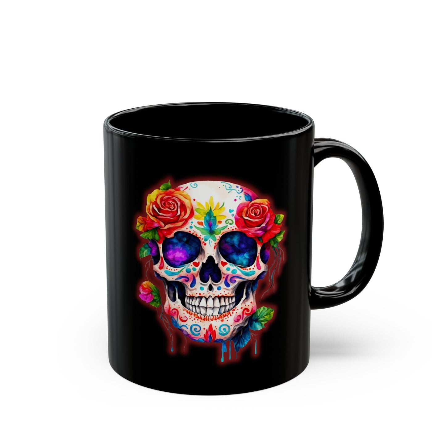 Day of the Dead Sugar Skull Calavera Mug – Mexican Dia de los Muertos Ceramic Mug