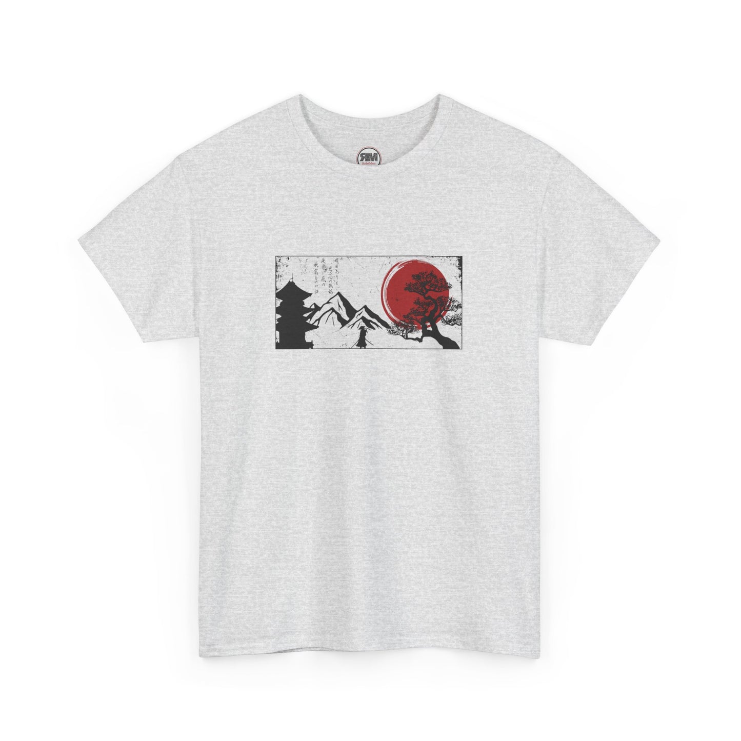 Zen Warrior Japanese Scene Mens Graphic T-shirt