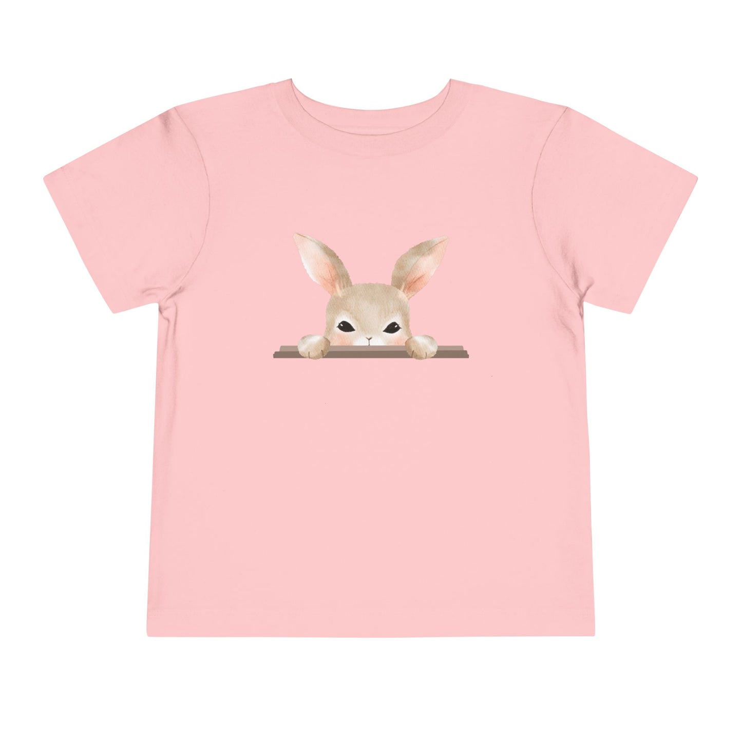 Peeking Bunny Toddler T Shirt, Cute Easter Rabbit Toddler Tee