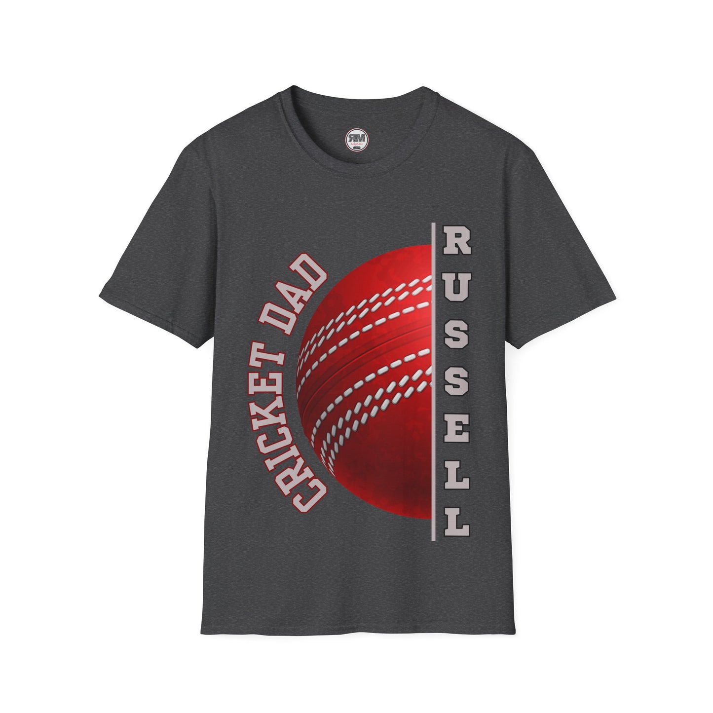 Personalised Cricket Dad T Shirt, Custom Name Gift, Unique Father’s Day Tee