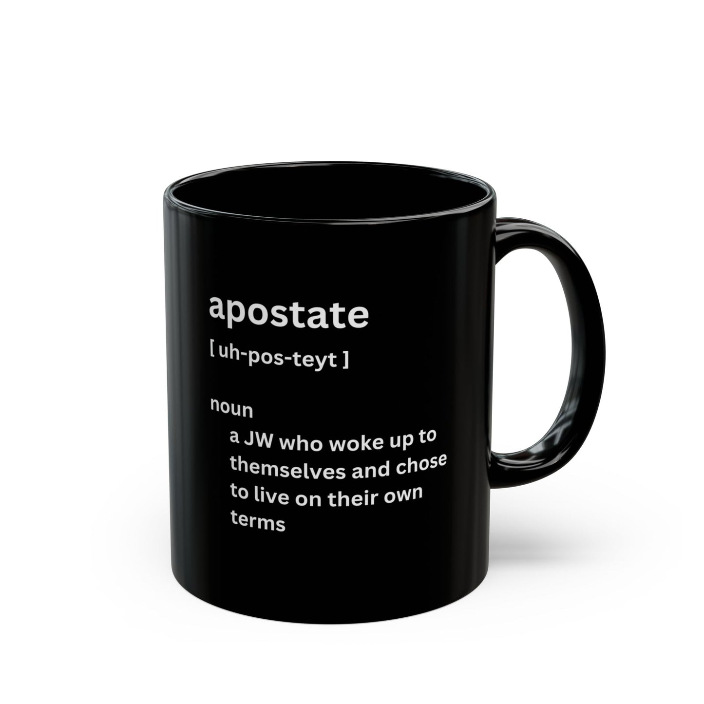 Ex JW Apostate Mug, Ex Jehovah’s Witness Cult Survivor Coffee Cup