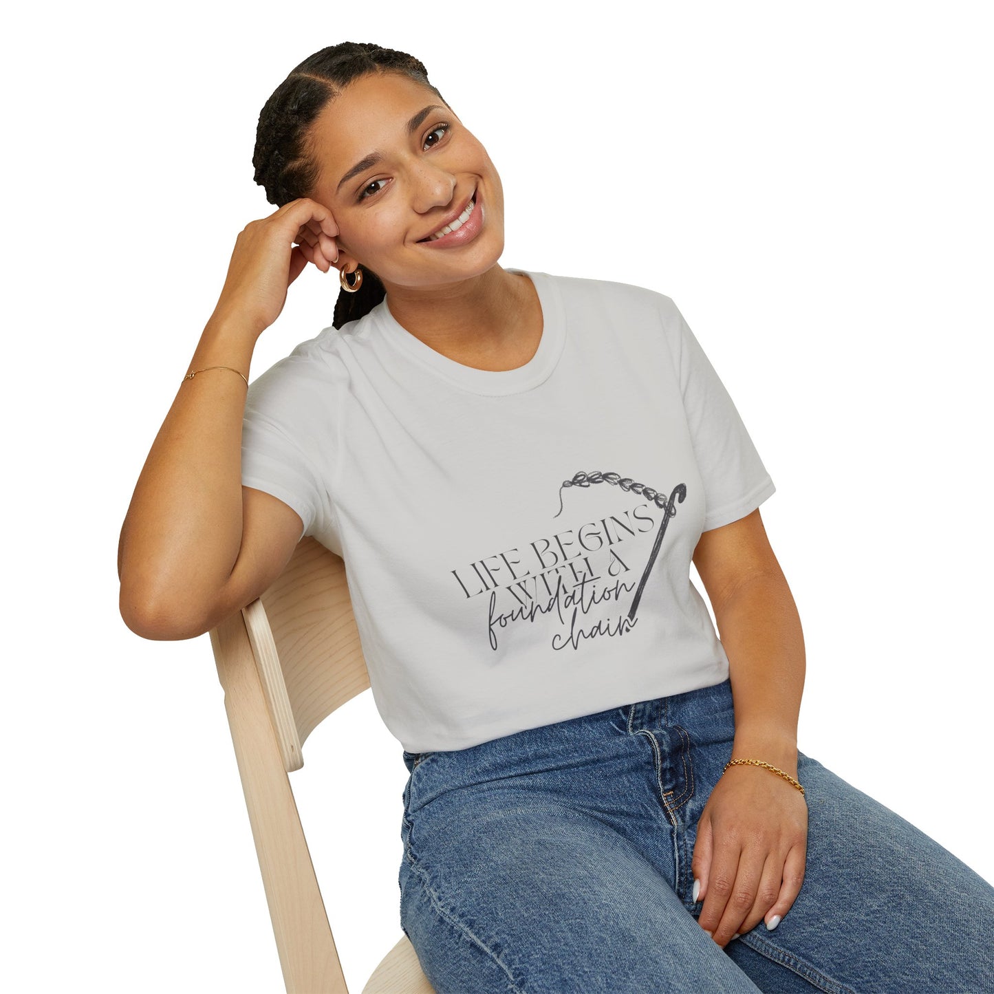 Life Begins With a Foundation Chain Tee
