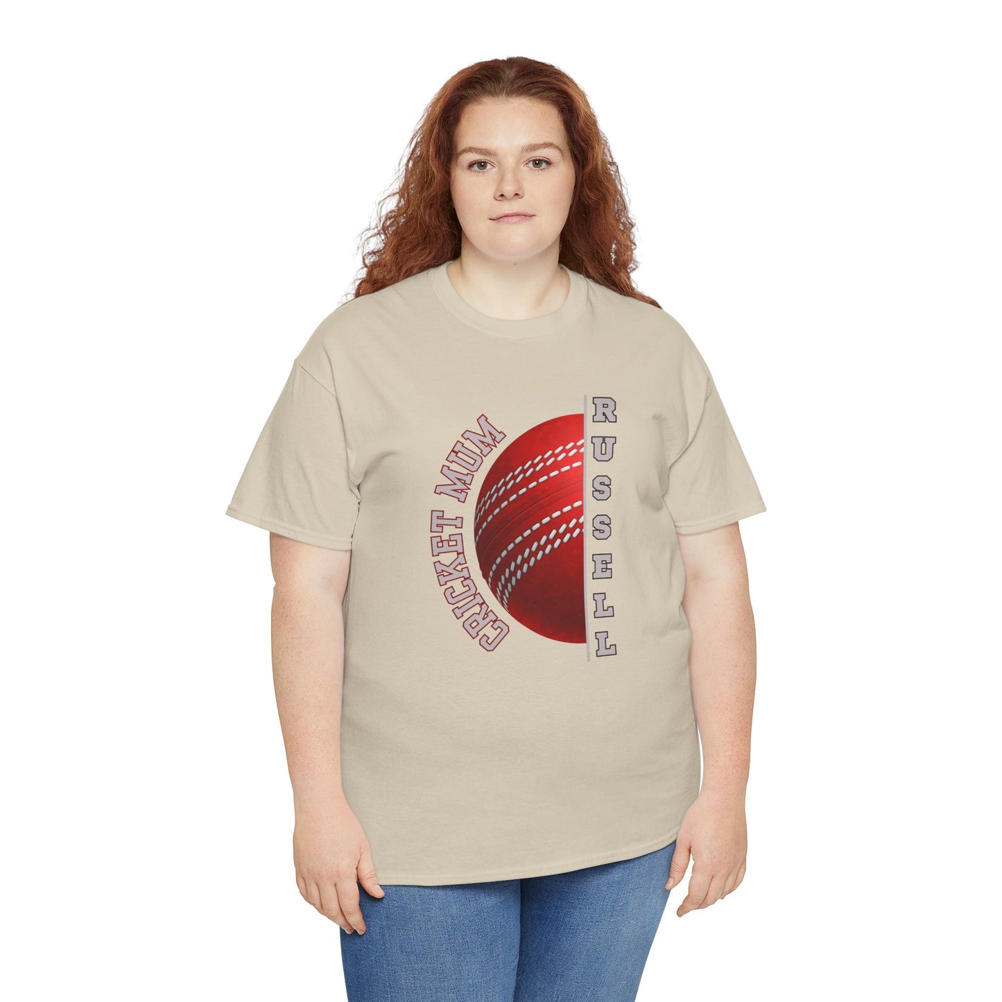 Personalised Cricket Mum T Shirt, Custom Name Gift for Cricket Loving Mothers