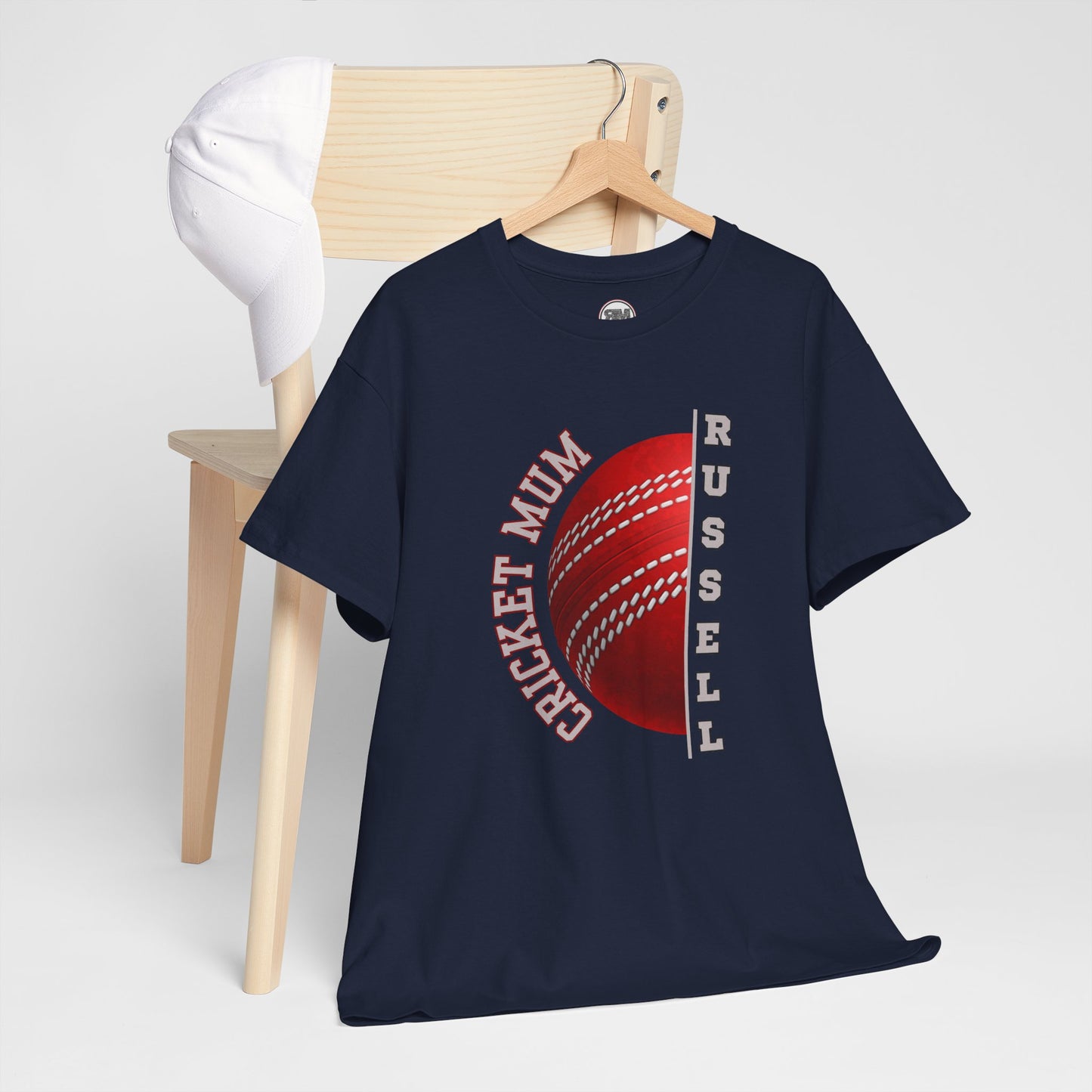 Personalised Cricket Mum T Shirt, Custom Name Gift for Cricket Loving Mothers