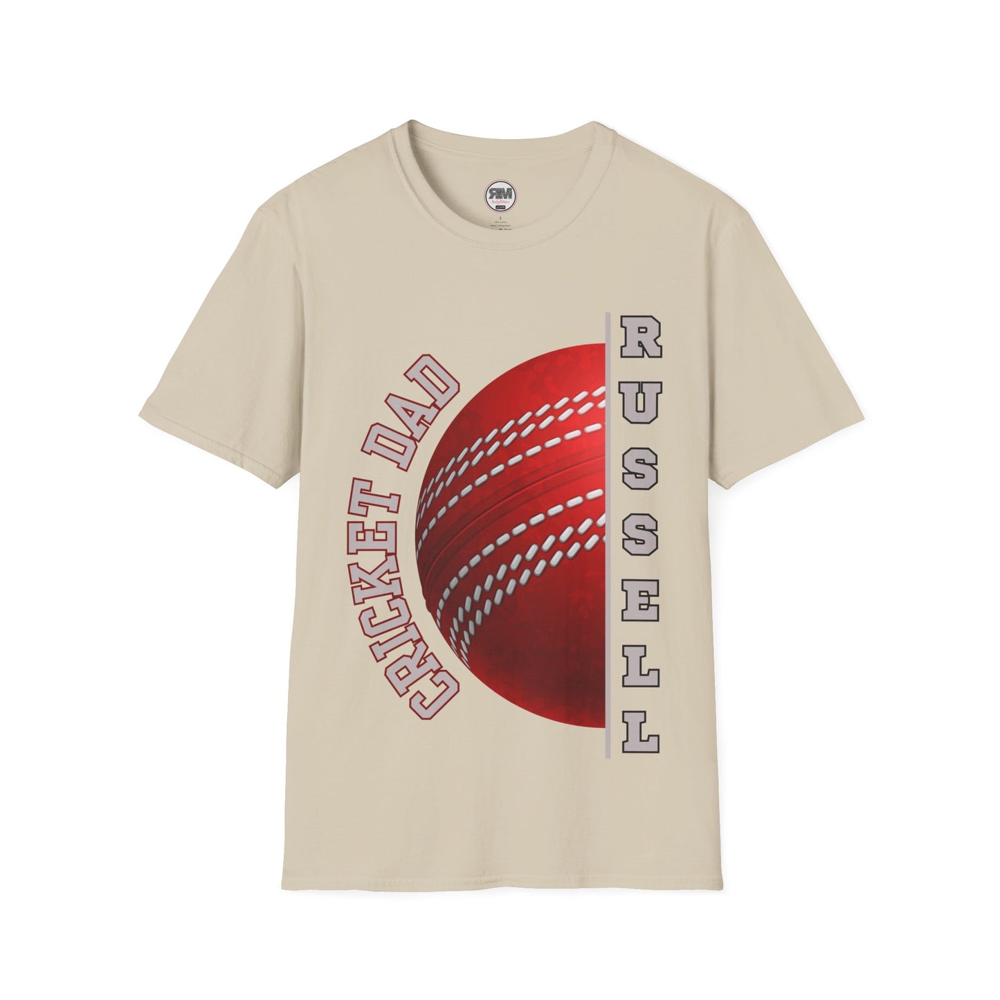 Personalised Cricket Dad T Shirt, Custom Name Gift, Unique Father’s Day Tee