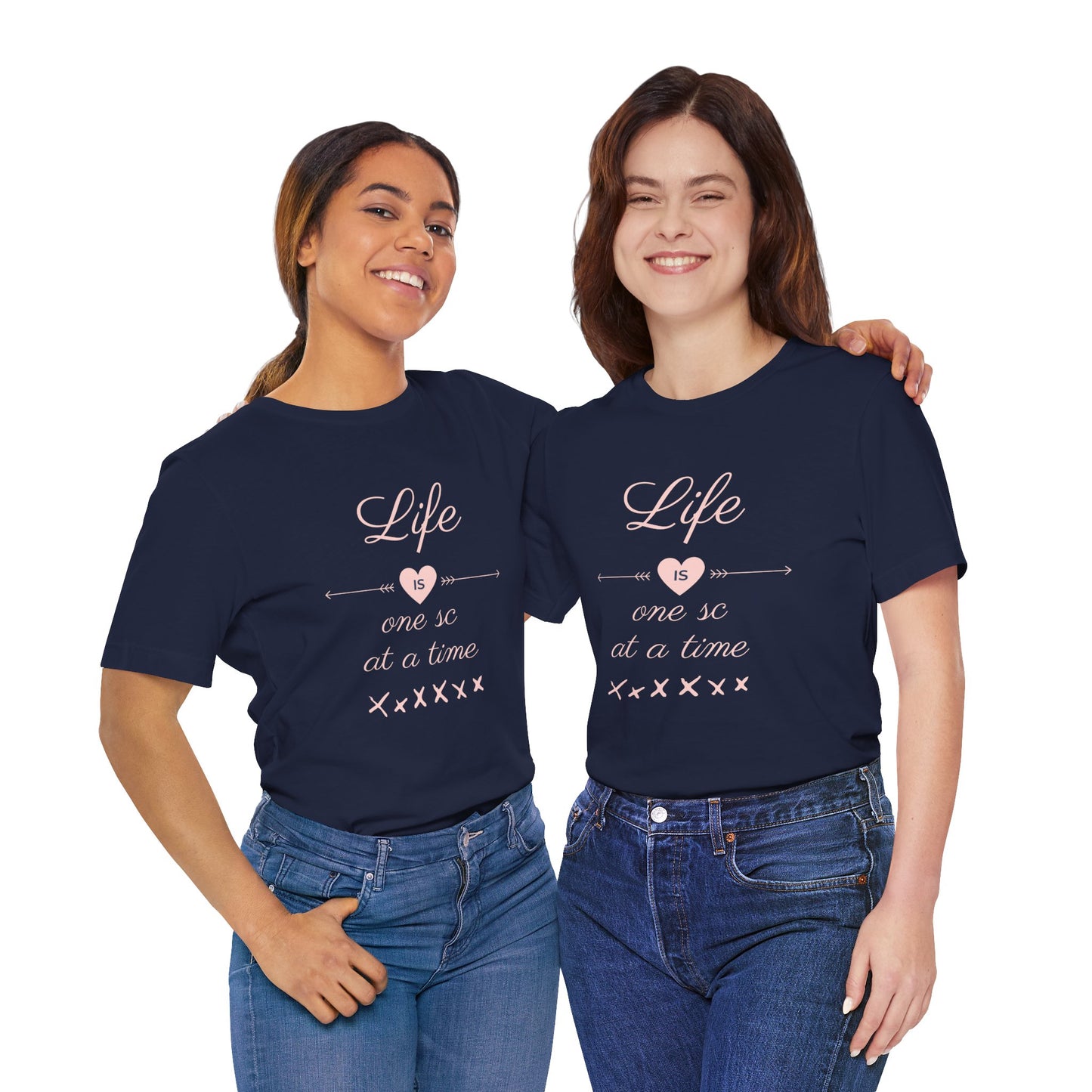 Life Is One Single Crochet at a Time Unisex Tee