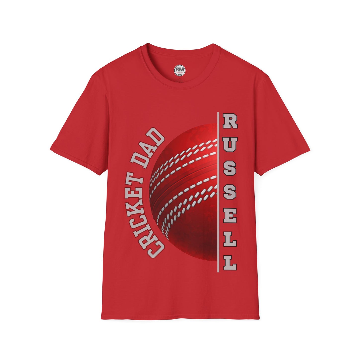 Personalised Cricket Dad T Shirt, Custom Name Gift, Unique Father’s Day Tee