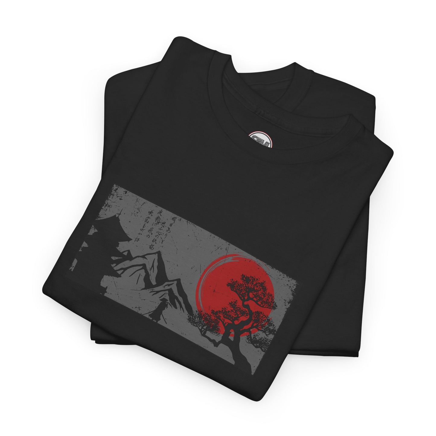 Zen Warrior Japanese Scene Mens Graphic T-shirt