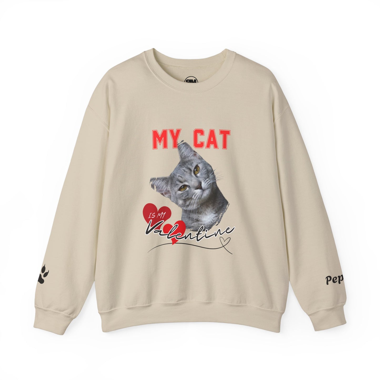 Custom My Cat or Dog Is My Valentine Sweatshirt, Personalized Pet Valentine Gift