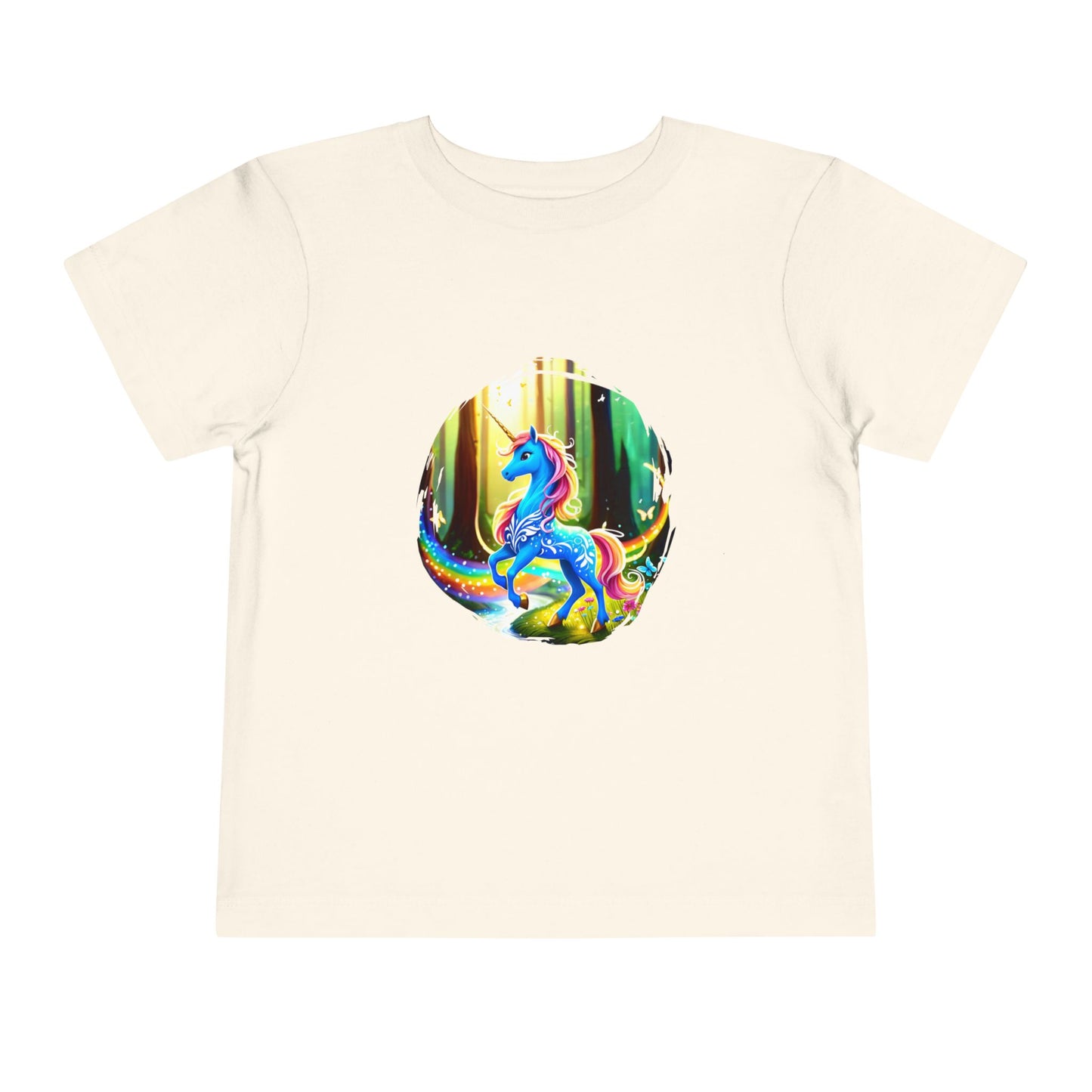Magical Rainbow Unicorn Toddler T Shirt, Blue Unicorn Toddler Tee
