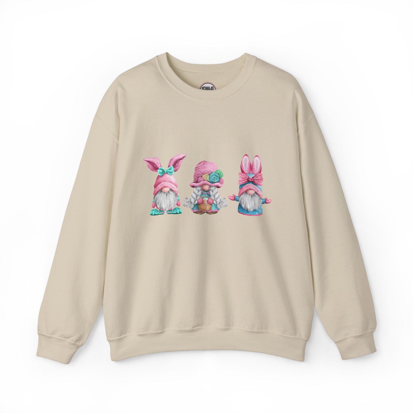 Happy Easter Pastel Gnomes In Bunny Ears Sweatshirt, Cute Spring Gnome Pullover