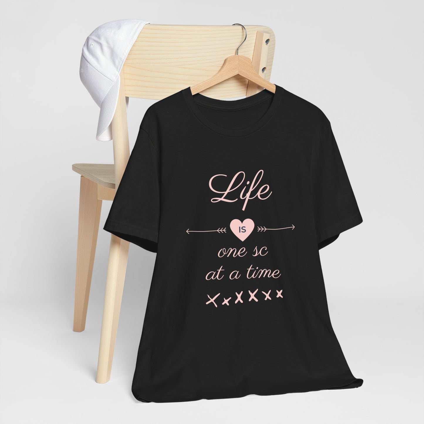 Life Is One Single Crochet at a Time Unisex Tee