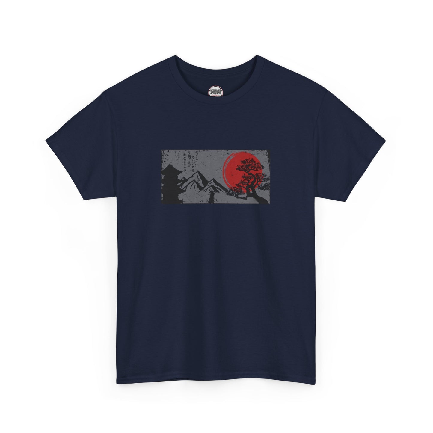 Zen Warrior Japanese Scene Mens Graphic T-shirt