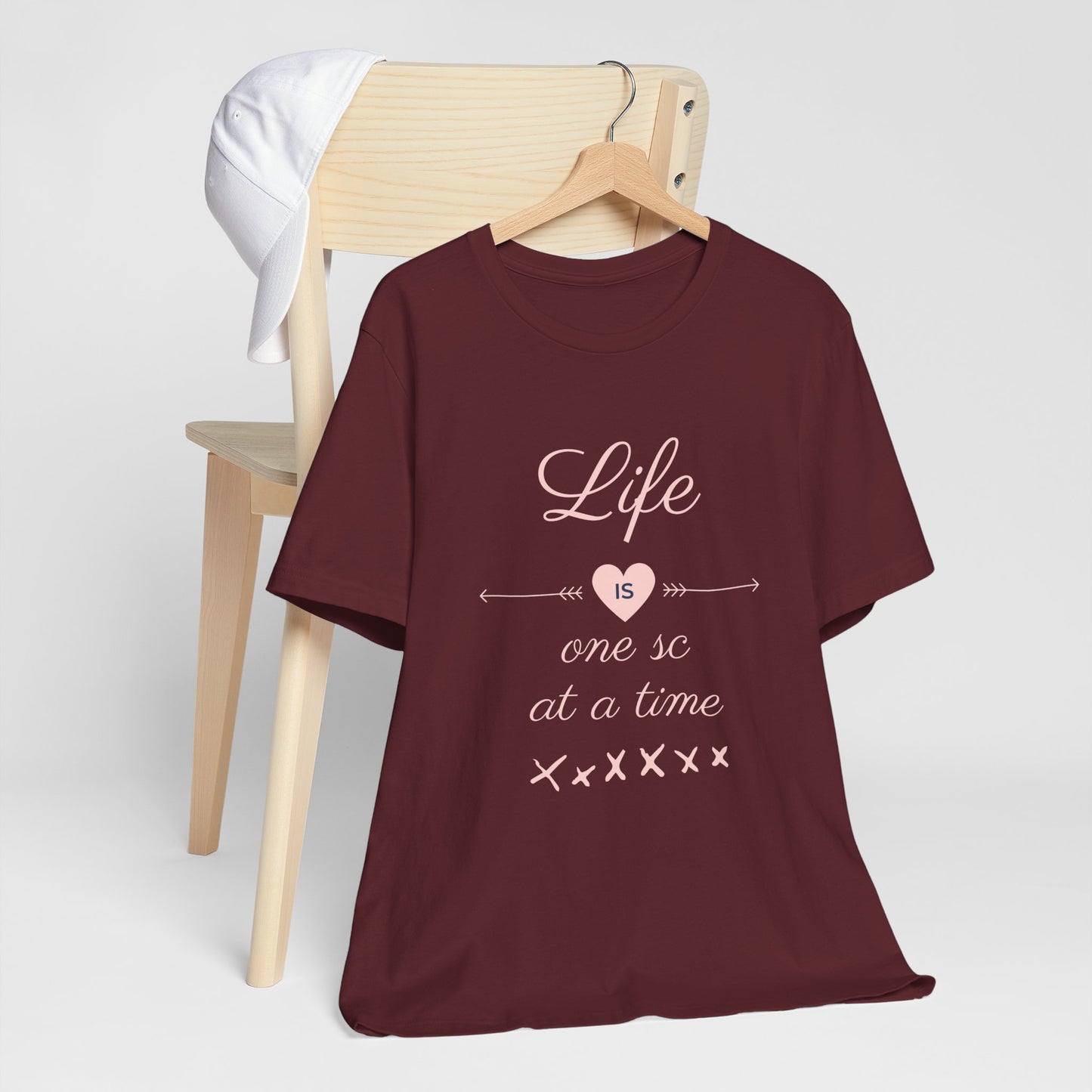 Life Is One Single Crochet at a Time Unisex Tee