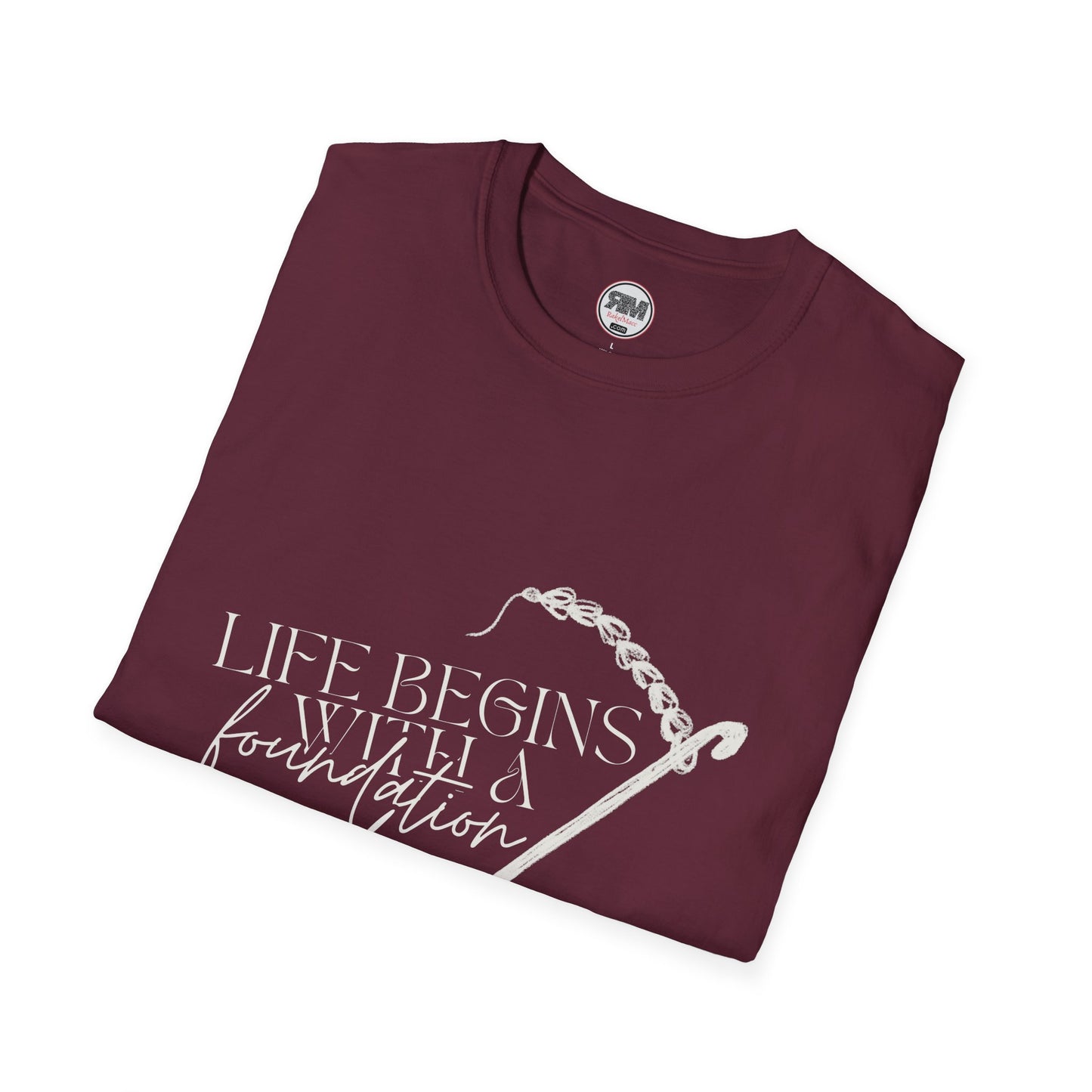 Life Begins With a Foundation Chain Tee