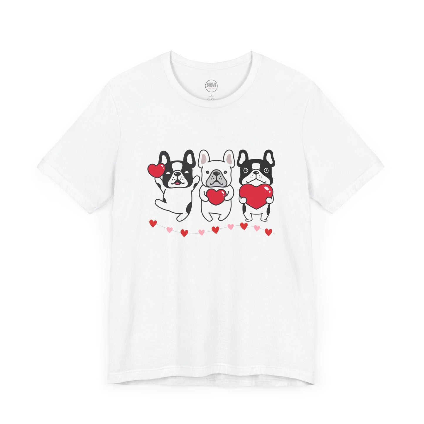 french bulldog puppies valentine's day gift tshirt for women