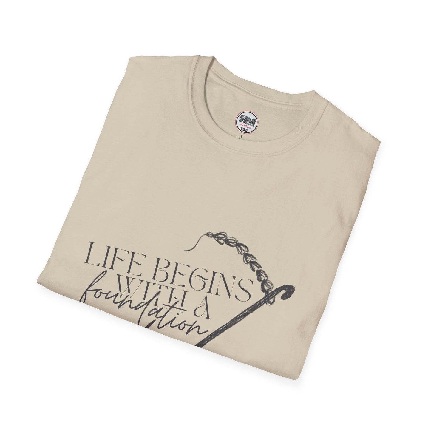 Life Begins With a Foundation Chain Tee