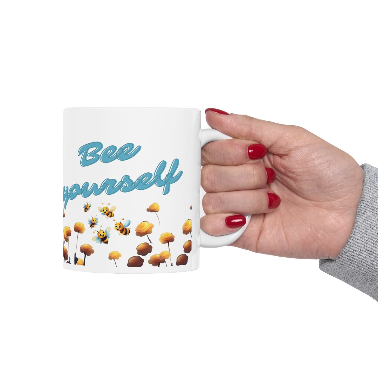 Bee Yourself Ceramic Mug – Inspirational Coffee Cup for Bee Lovers
