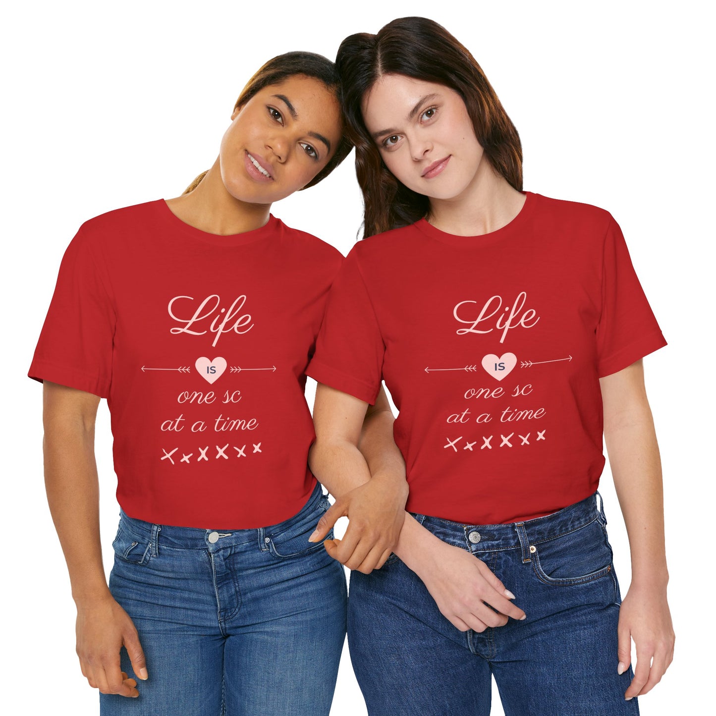 Life Is One Single Crochet at a Time Unisex Tee