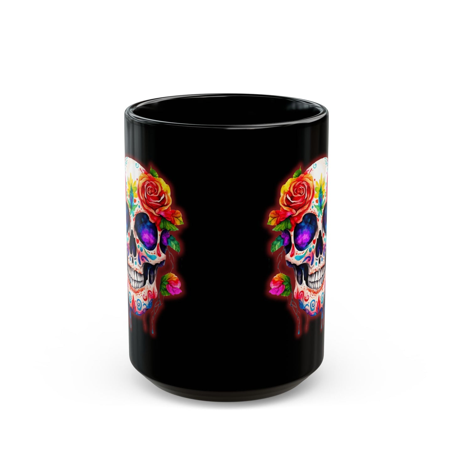Day of the Dead Sugar Skull Calavera Mug – Mexican Dia de los Muertos Ceramic Mug