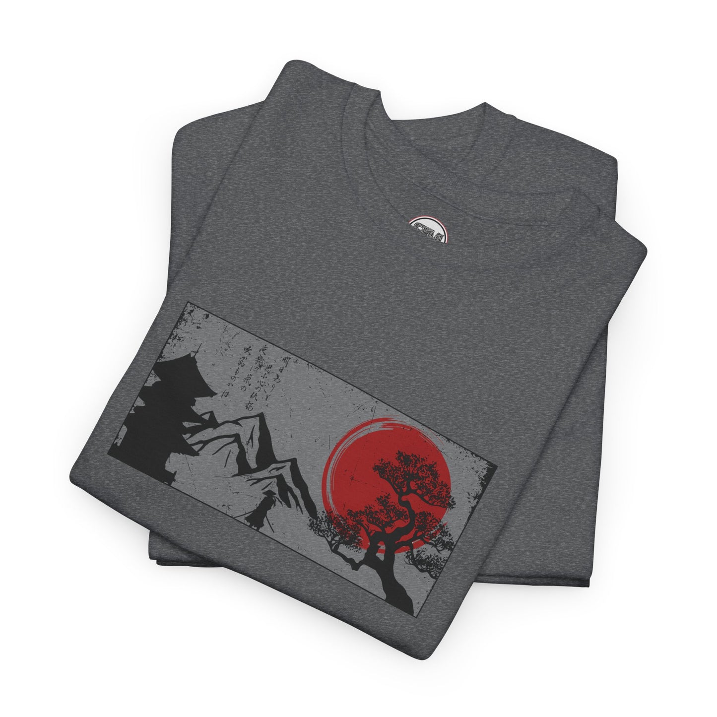 Zen Warrior Japanese Scene Mens Graphic T-shirt