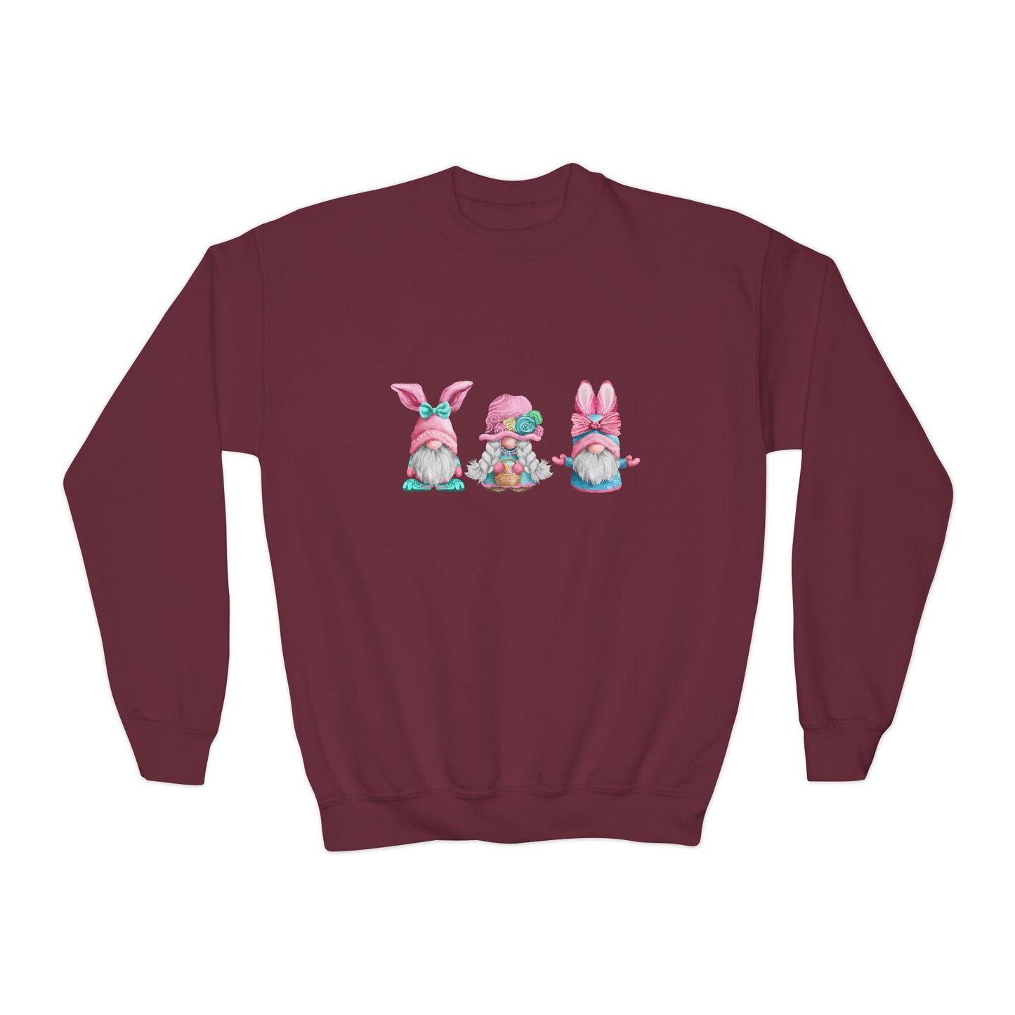 Happy Easter Pastel Gnomes In Bunny Ears Sweatshirt, Cute Spring Gnome Top for Kids