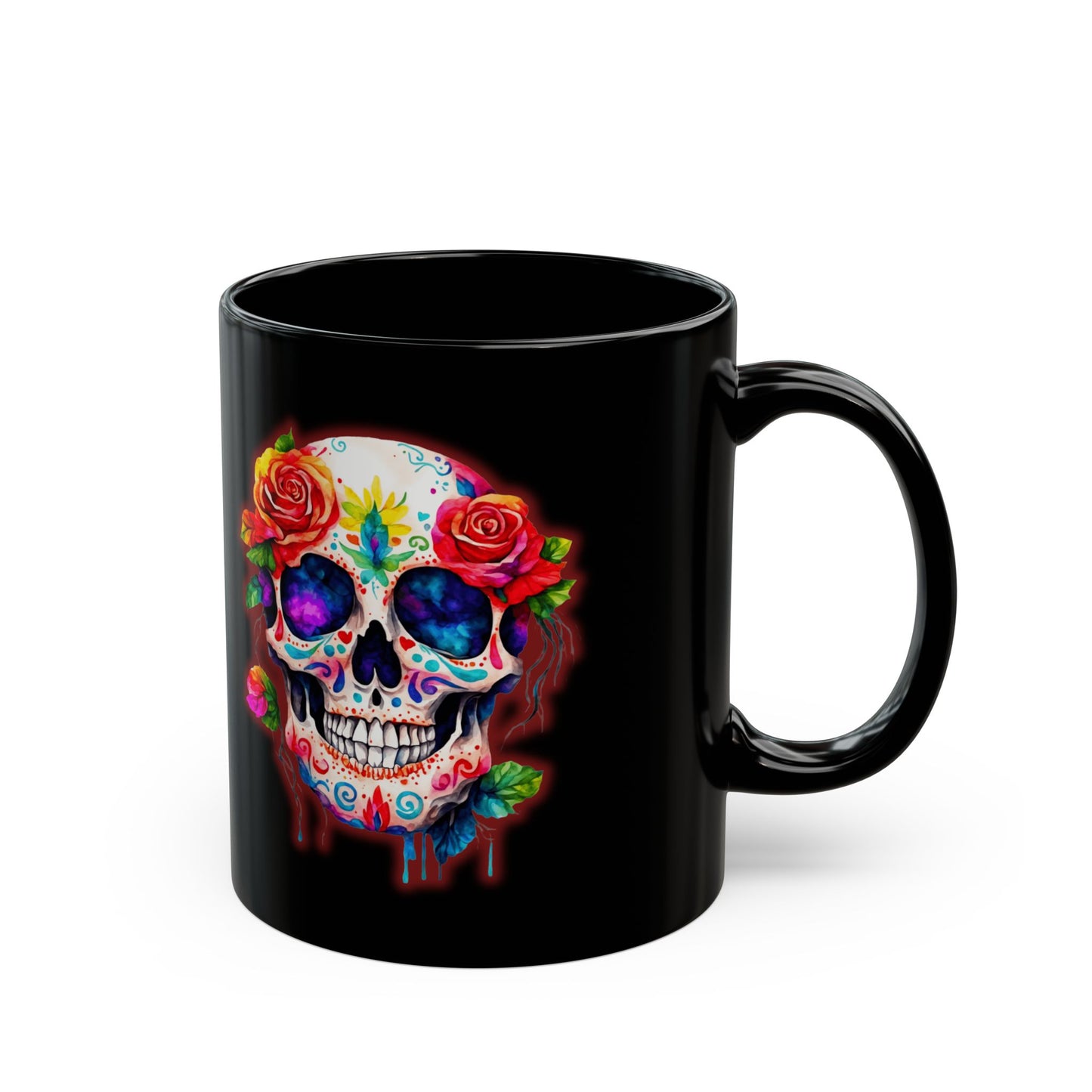Day of the Dead Sugar Skull Calavera Mug – Mexican Dia de los Muertos Ceramic Mug