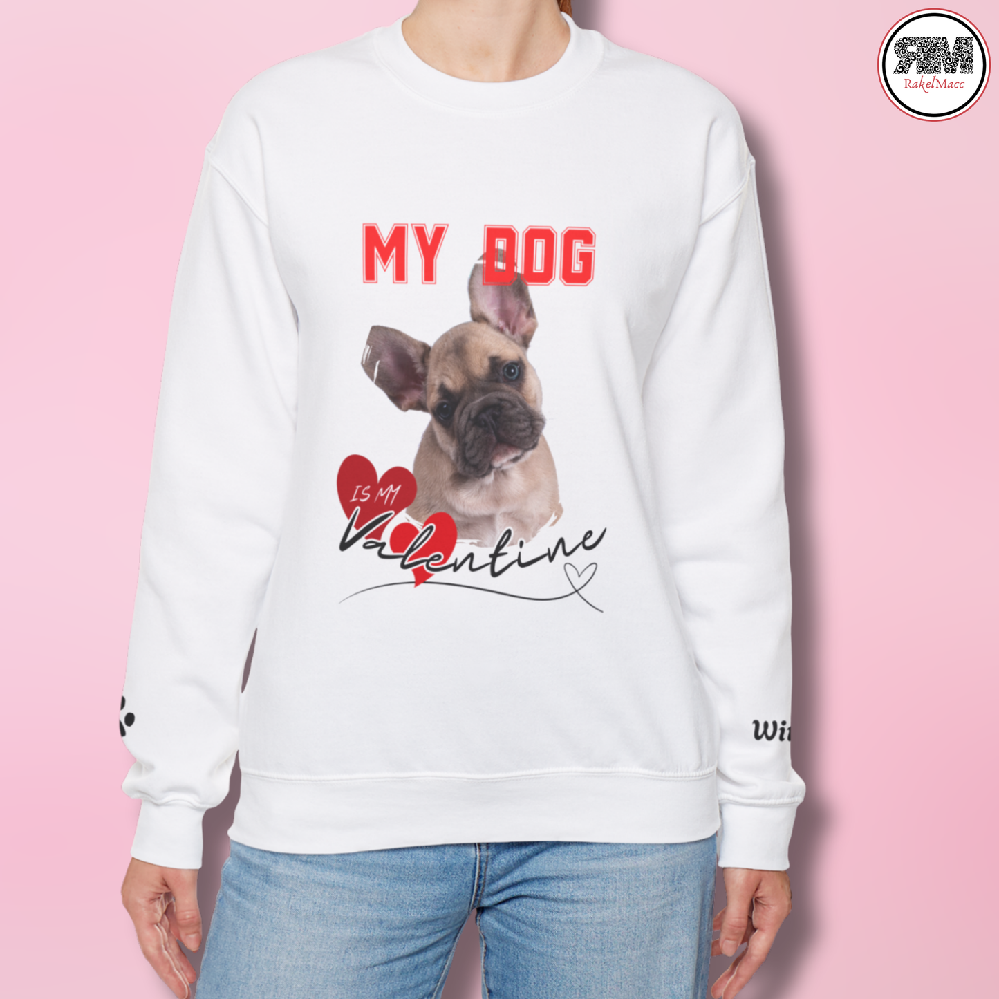 Custom My Cat or Dog Is My Valentine Sweatshirt, Personalized Pet Valentine Gift