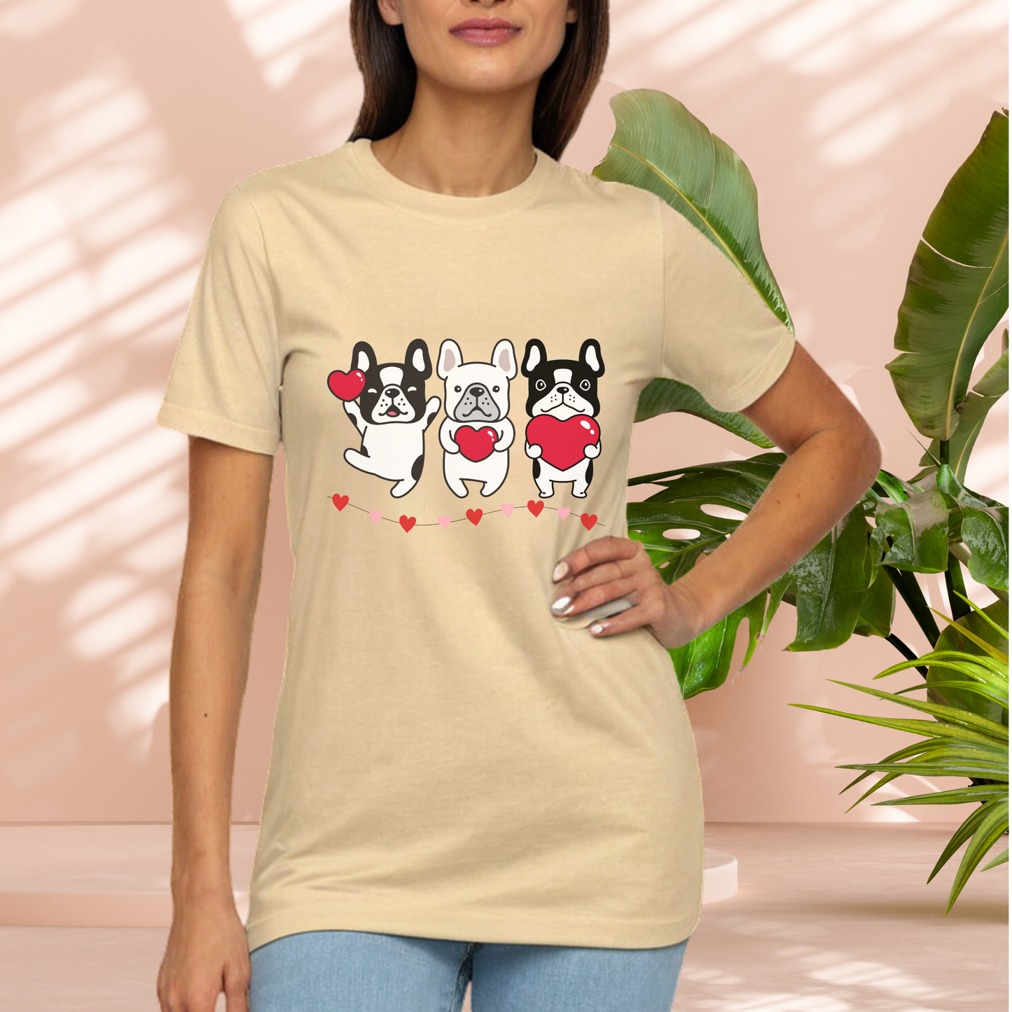French Bulldogs Valentines Day T Shirt, Cute Frenchie Love Tee