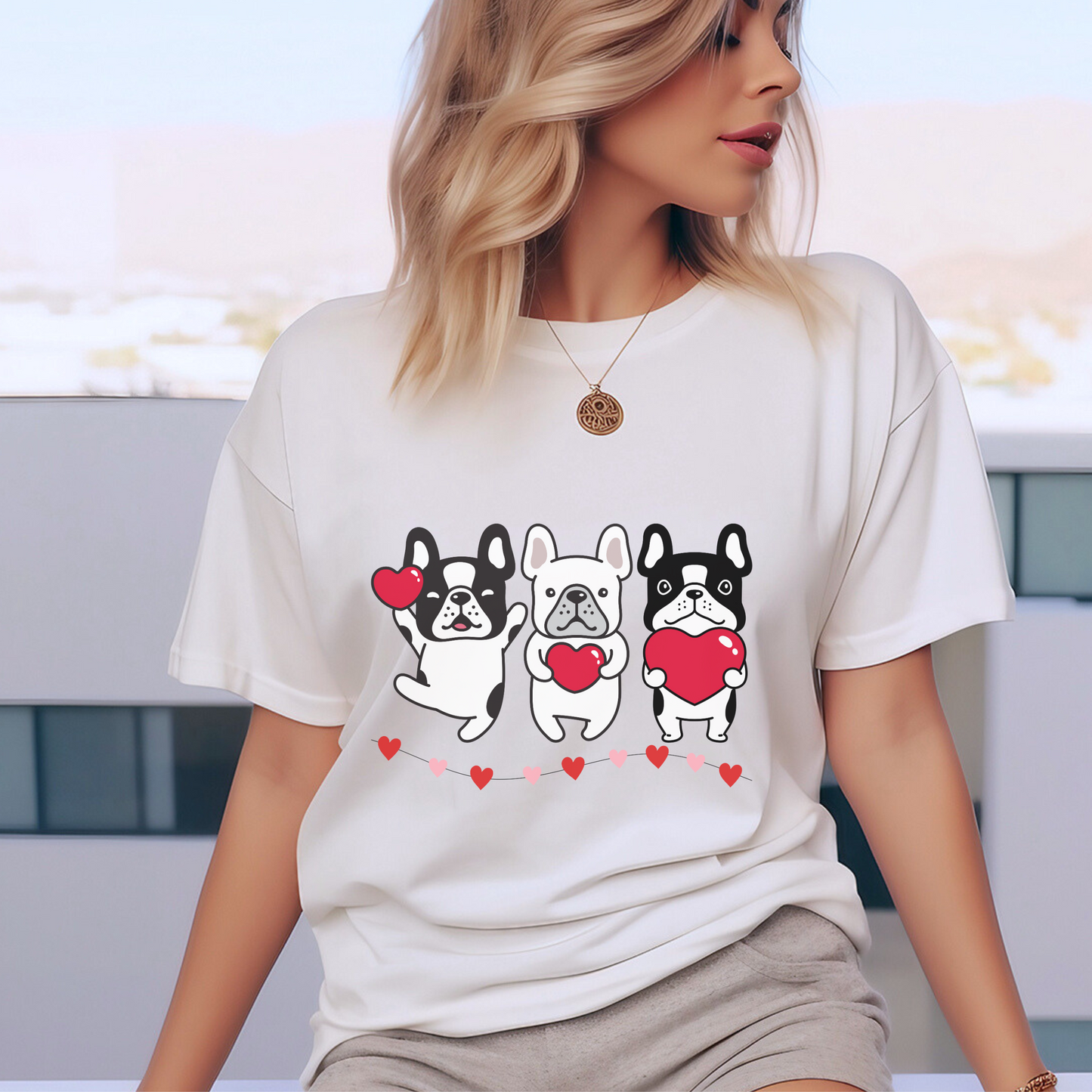 French Bulldogs Valentines Day T Shirt, Cute Frenchie Love Tee