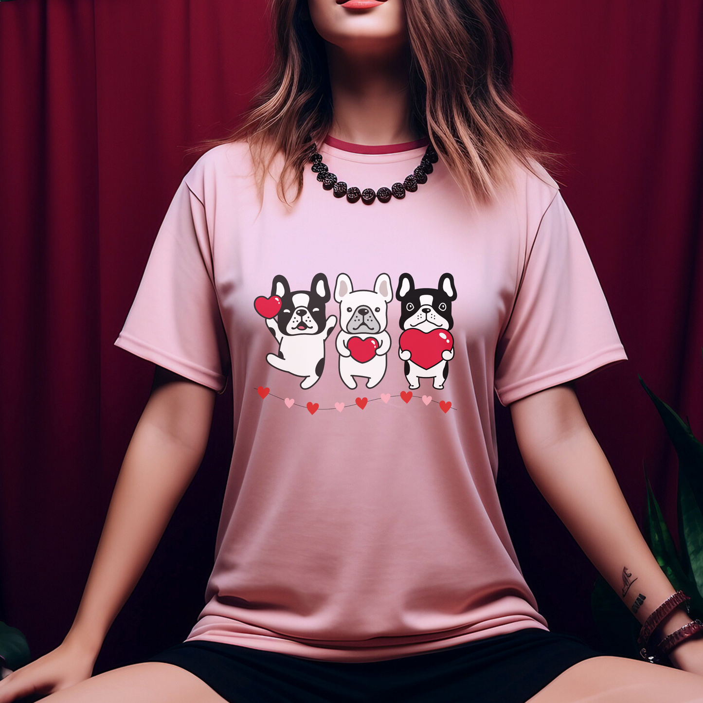 French Bulldogs Valentines Day T Shirt, Cute Frenchie Love Tee