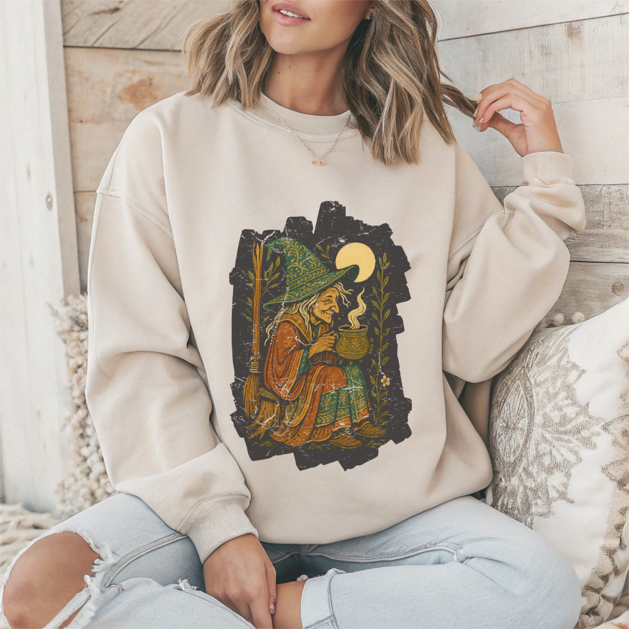 Witch’s Brew Unisex Sweatshirt – Mystic Cottagecore Potion Lover Pullover