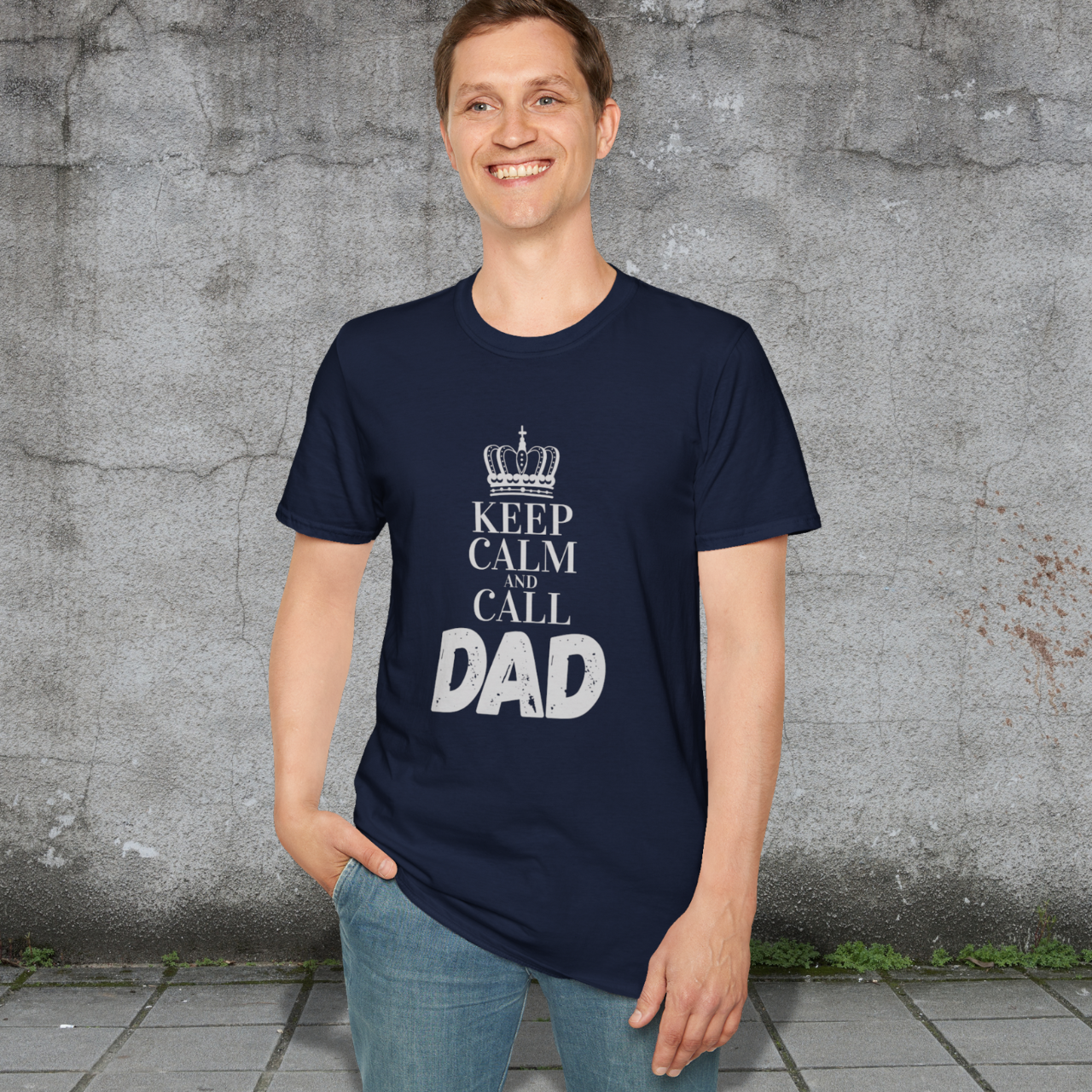 Call Dad | Father’s Day Tee – Funny Retro Keep Calm Icon T-Shirt
