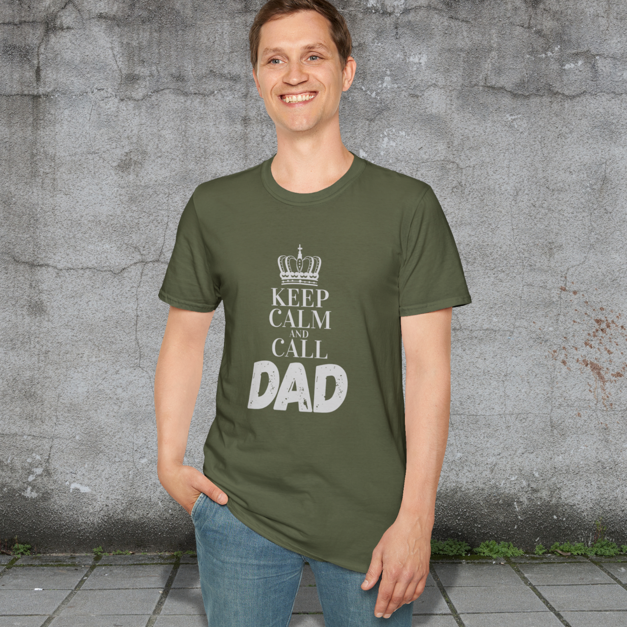 Call Dad | Father’s Day Tee – Funny Retro Keep Calm Icon T-Shirt