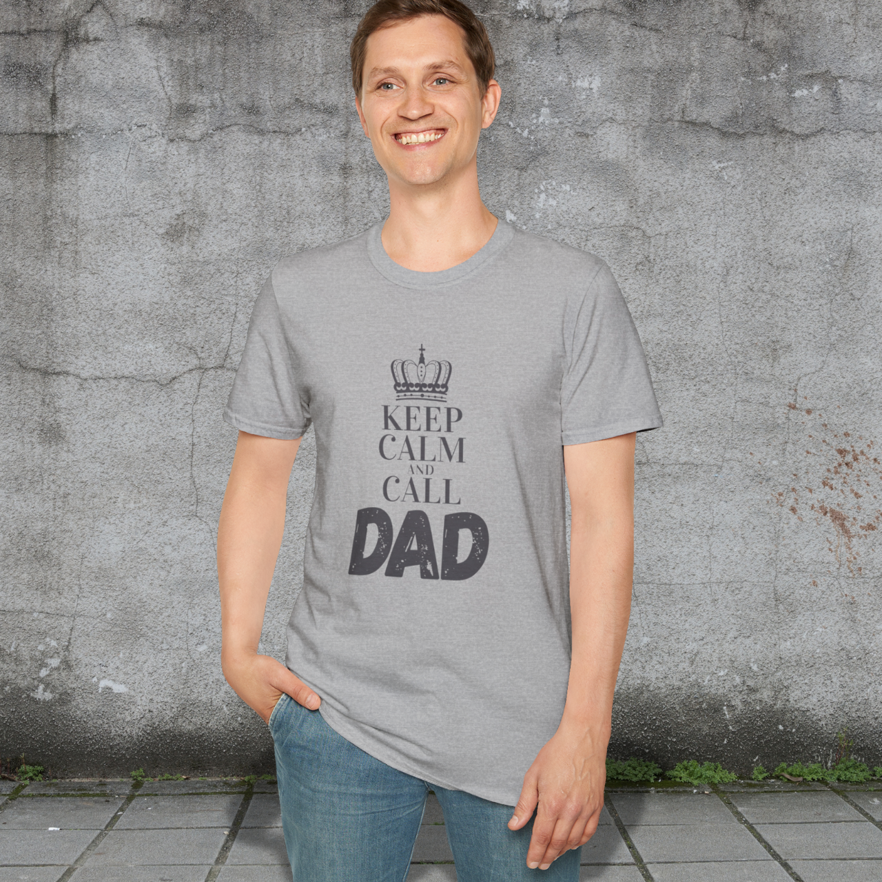 Call Dad | Father’s Day Tee – Funny Retro Keep Calm Icon T-Shirt