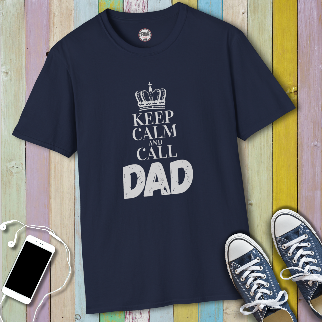 Call Dad | Father’s Day Tee – Funny Retro Keep Calm Icon T-Shirt