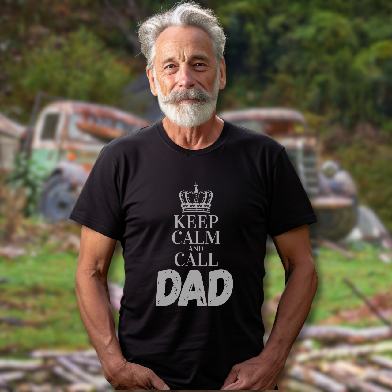 Call Dad | Father’s Day Tee – Funny Retro Keep Calm Icon T-Shirt