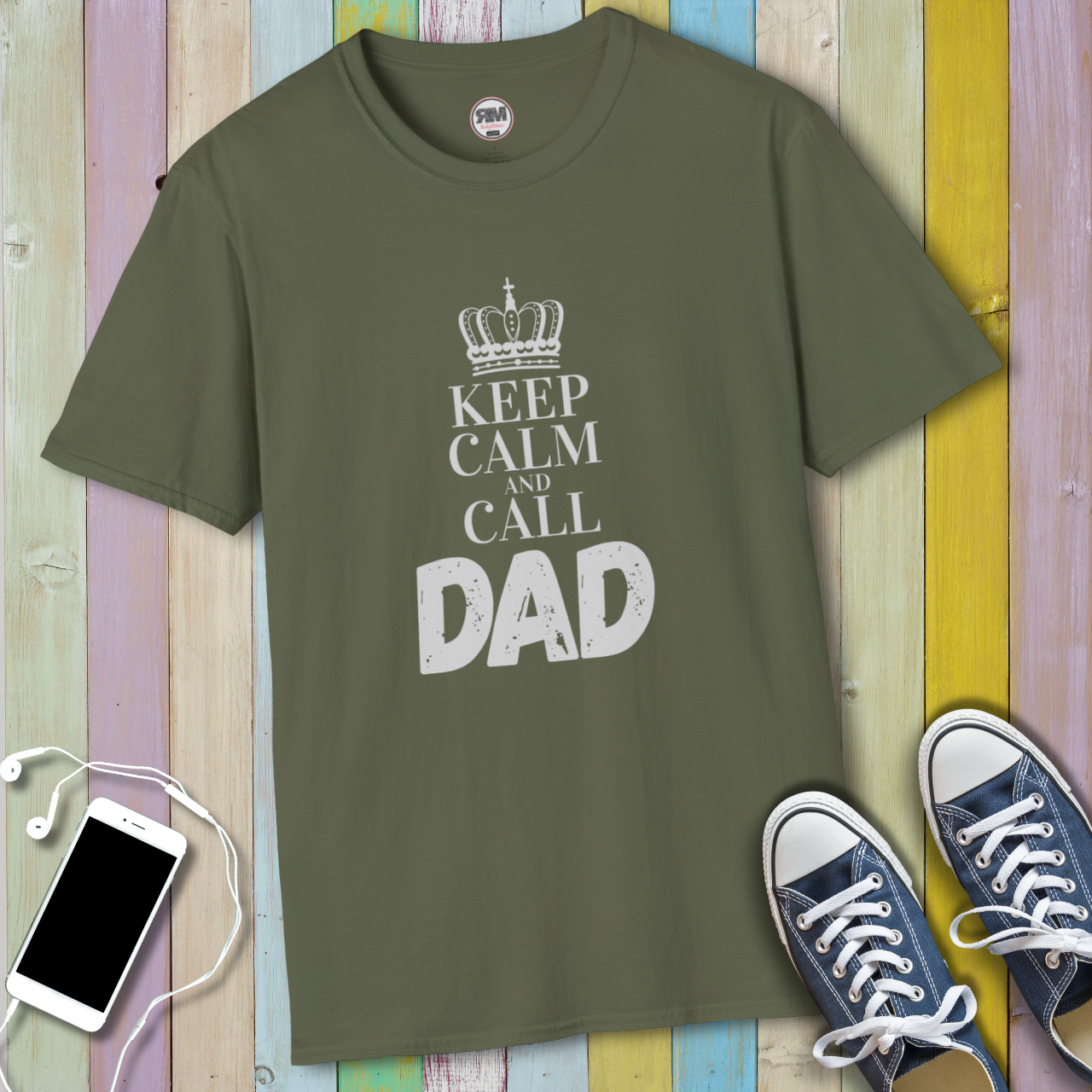 Call Dad | Father’s Day Tee – Funny Retro Keep Calm Icon T-Shirt