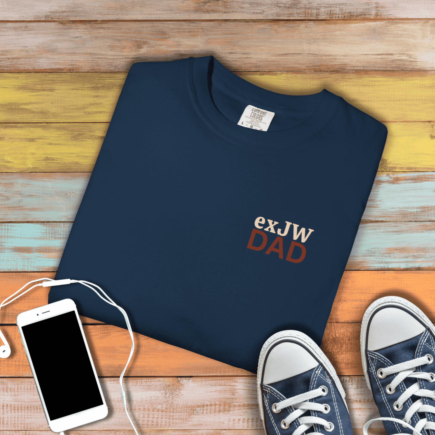 Ex-JW Humor Father’s Day Tee – First Father’s Day as a "Worldly" Dad T-Shirt