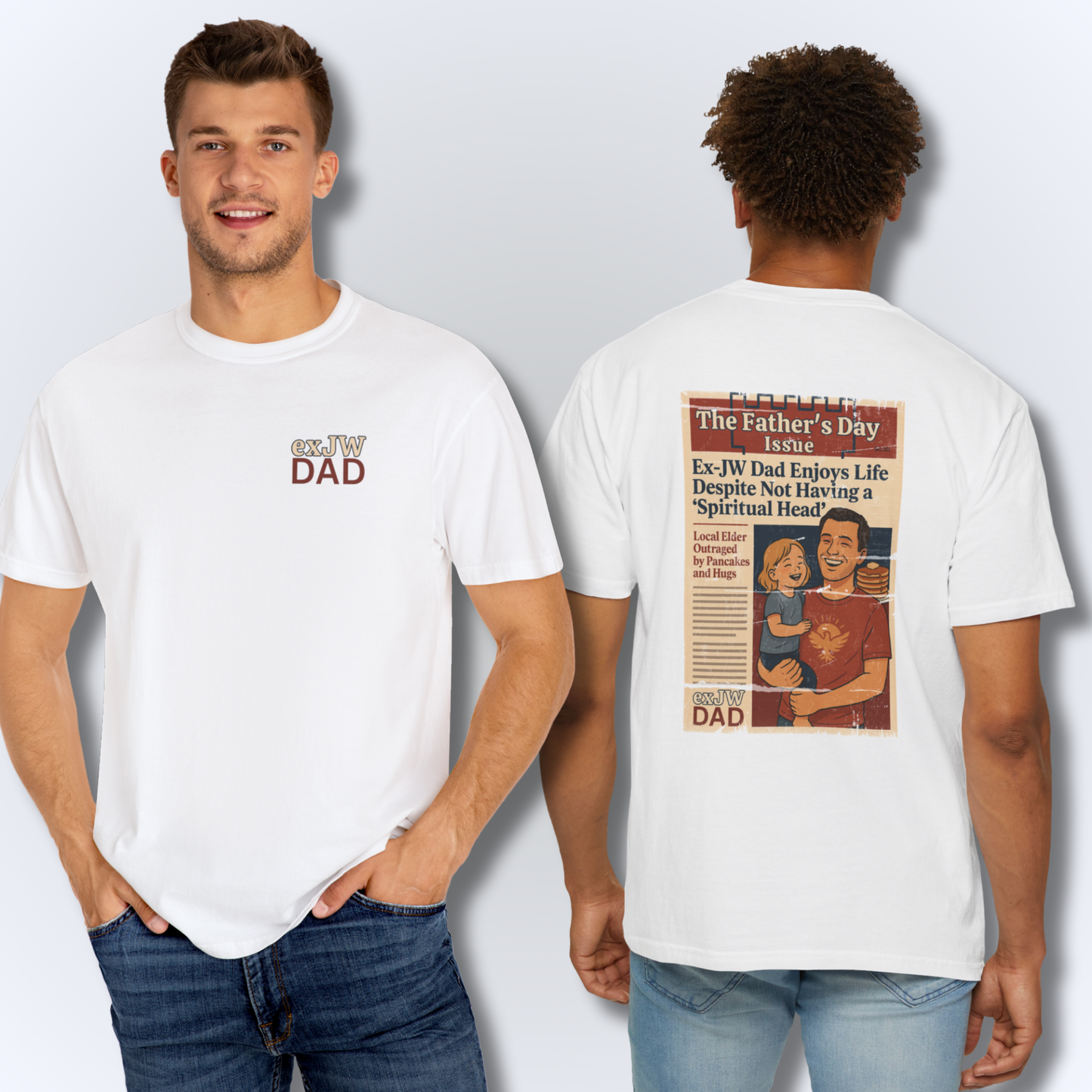 Ex-JW Humor Father’s Day Tee – First Father’s Day as a "Worldly" Dad T-Shirt