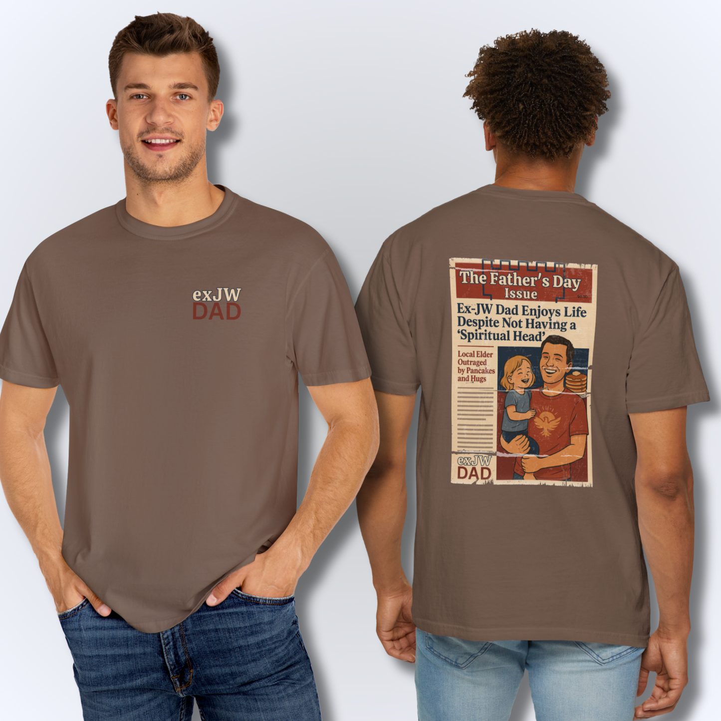Ex-JW Humor Father’s Day Tee – First Father’s Day as a "Worldly" Dad T-Shirt