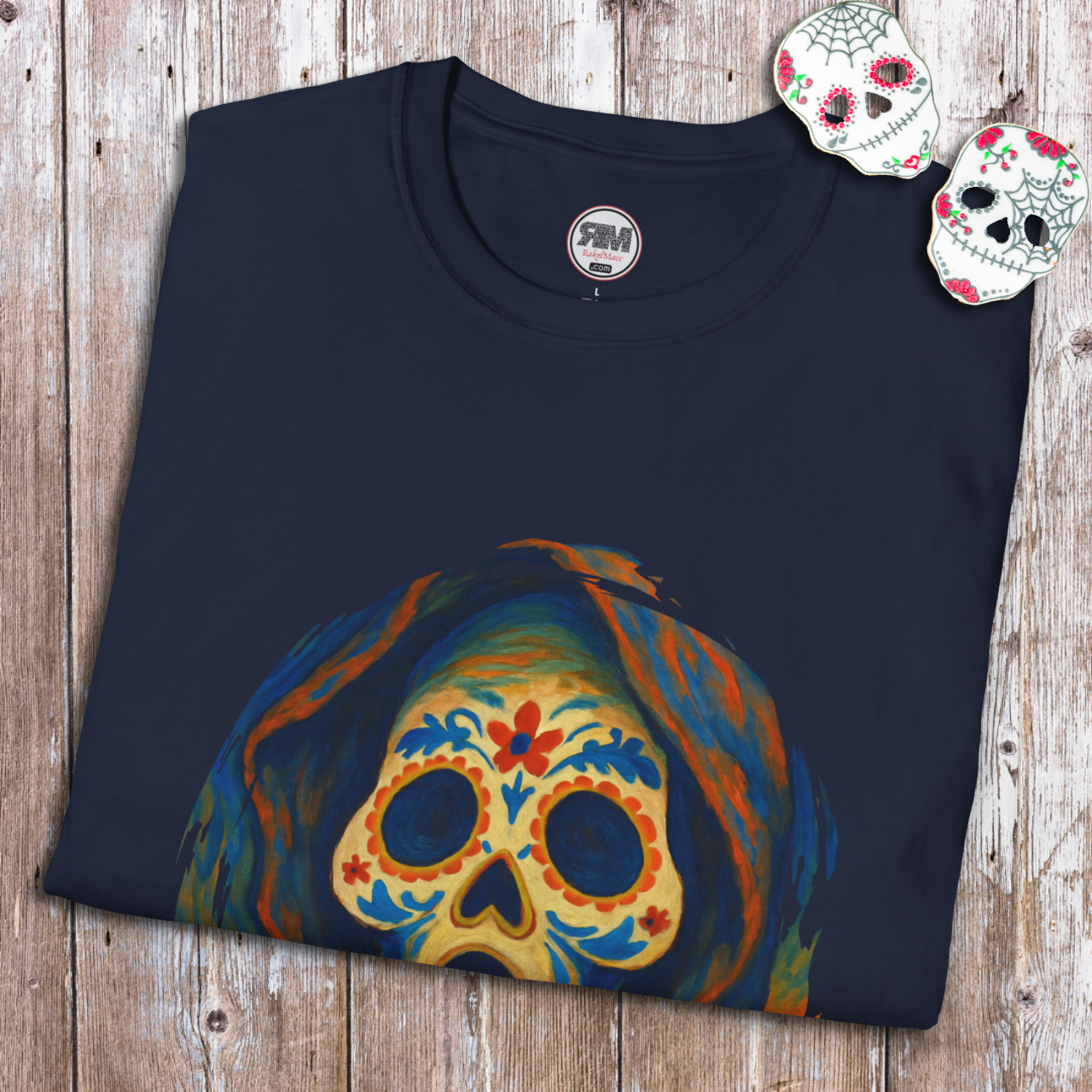 Sugar Skull T-Shirt – Spooky Day of the Dead Horrorcore Tee