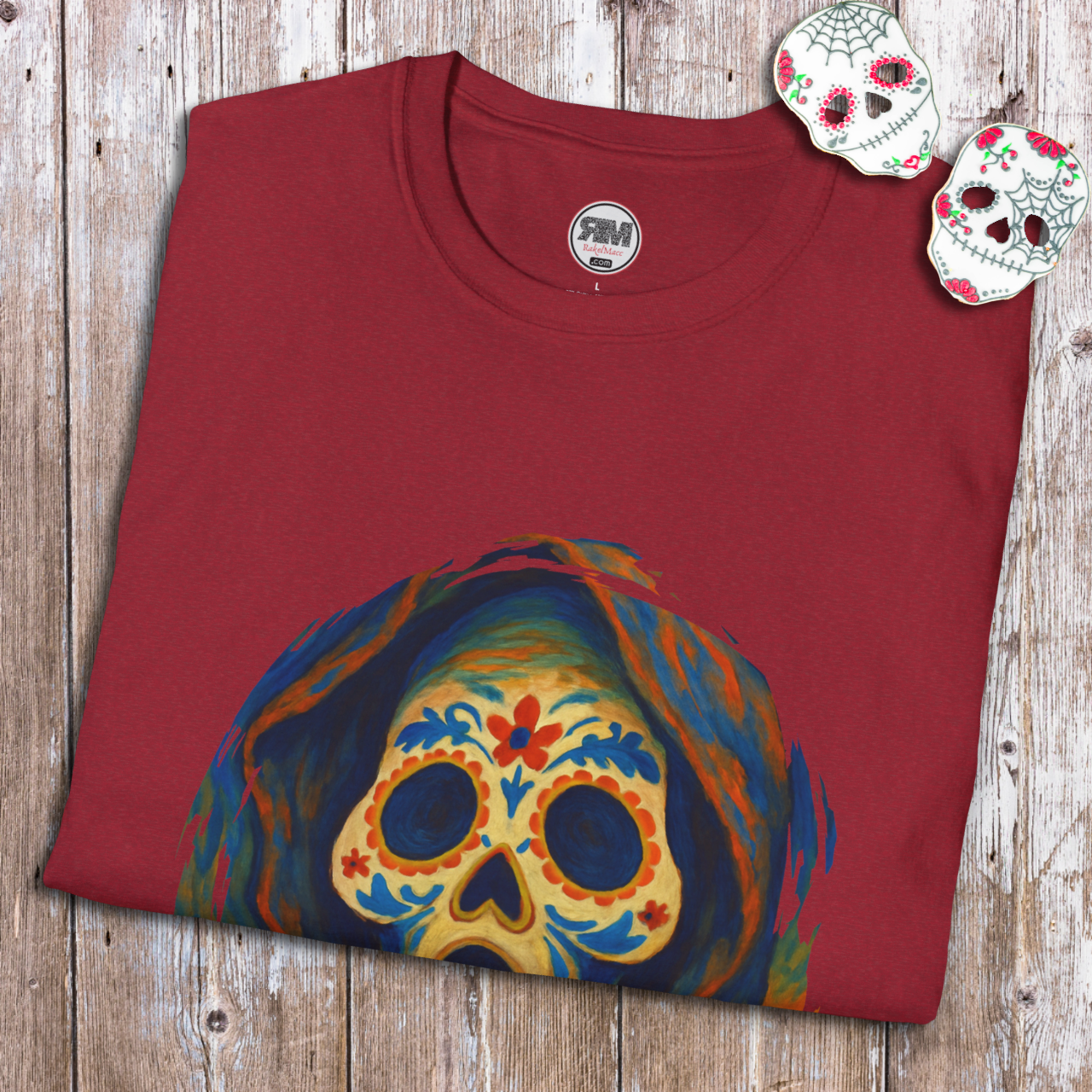 Sugar Skull T-Shirt – Spooky Day of the Dead Horrorcore Tee