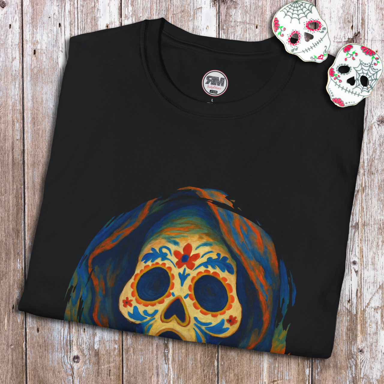 Sugar Skull T-Shirt – Spooky Day of the Dead Horrorcore Tee