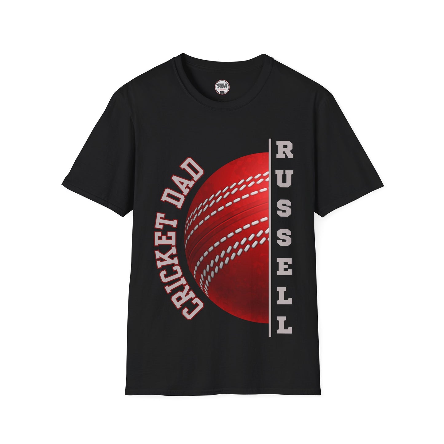 Personalised Cricket Dad T Shirt, Custom Name Gift, Unique Father’s Day Tee