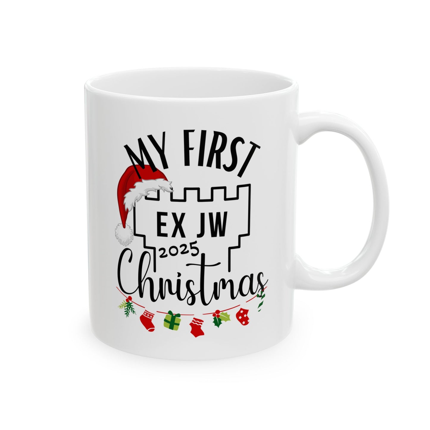 My First Ex JW Christmas Mug, Cult Survivor Gift in White or Black